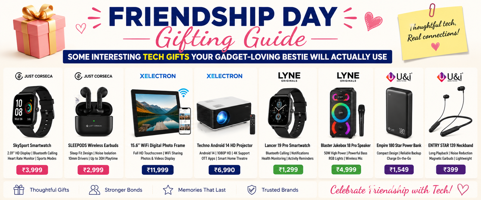 Friendship Day Gifting Guide: Tech Gifts Your Gadget-Loving Best Friend Will Love